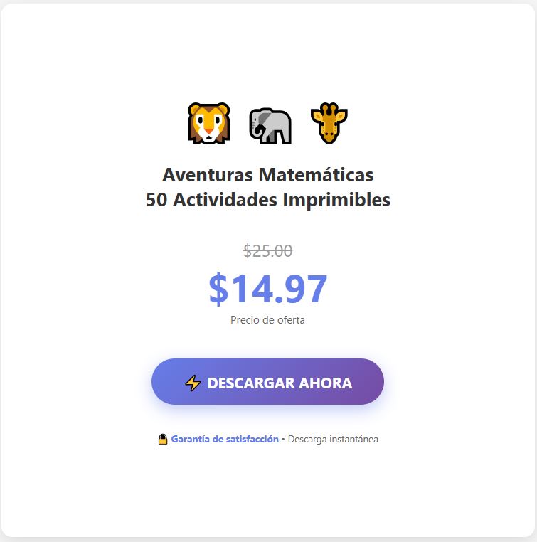 Aventuras Matemáticas: 50 Actividades que Tu Hijo Pedirá Repetir (6-8 años)